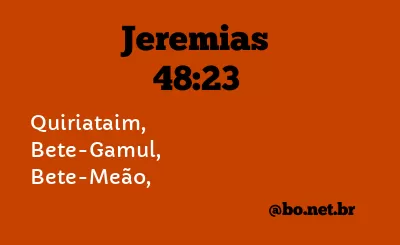 Jeremias 48:23 NTLH