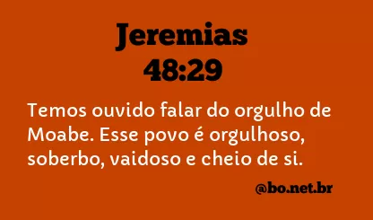 Jeremias 48:29 NTLH