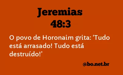 Jeremias 48:3 NTLH