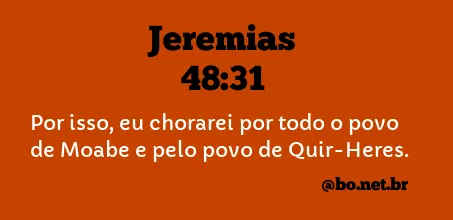 Jeremias 48:31 NTLH