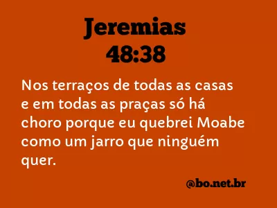 Jeremias 48:38 NTLH