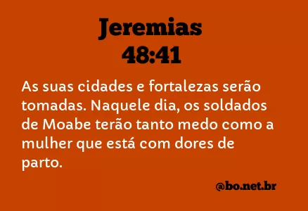 Jeremias 48:41 NTLH