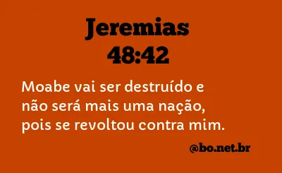 Jeremias 48:42 NTLH