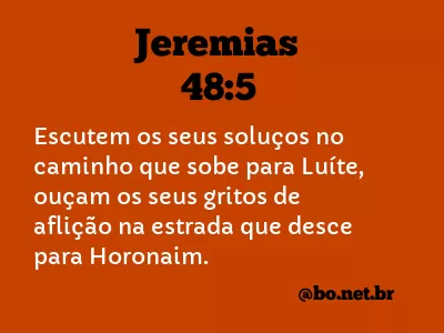 Jeremias 48:5 NTLH