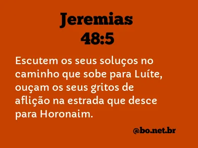 Jeremias 48:5 NTLH