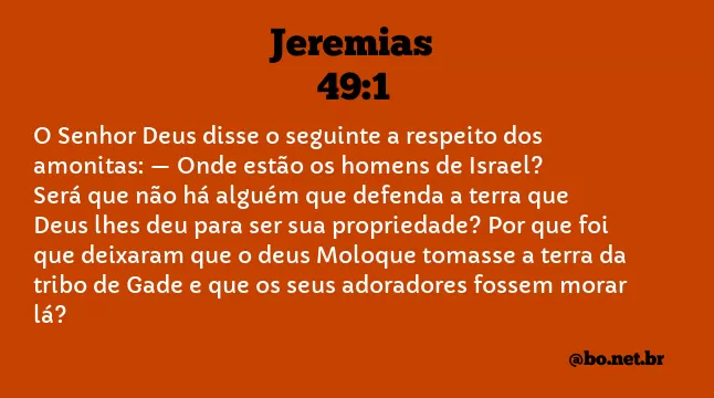 Jeremias 49:1 NTLH