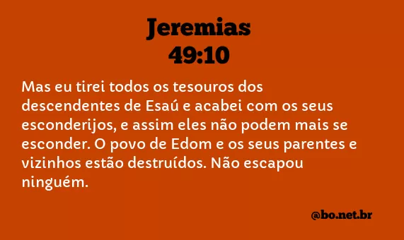 Jeremias 49:10 NTLH