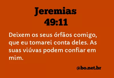 Jeremias 49:11 NTLH