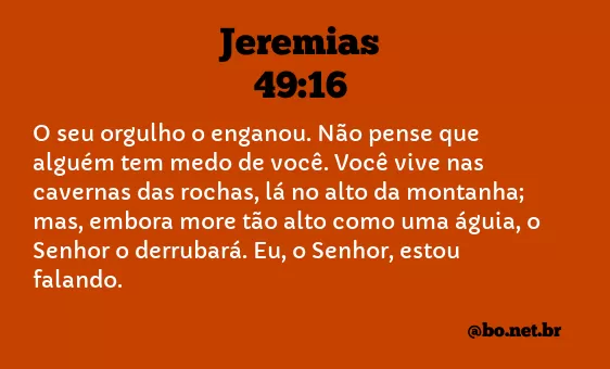 Jeremias 49:16 NTLH