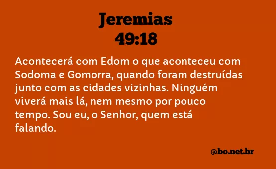 Jeremias 49:18 NTLH