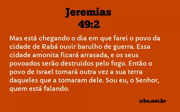 Jeremias 49:2 NTLH