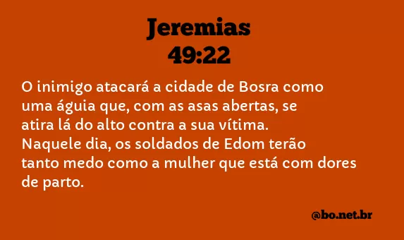 Jeremias 49:22 NTLH