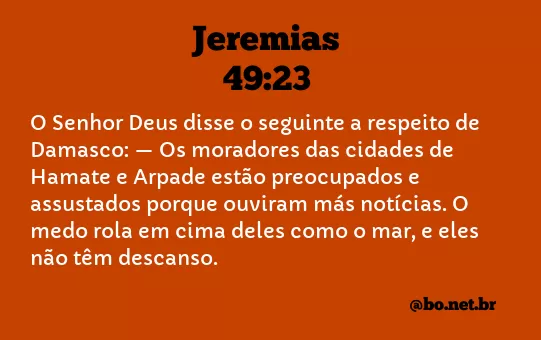 Jeremias 49:23 NTLH