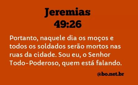 Jeremias 49:26 NTLH