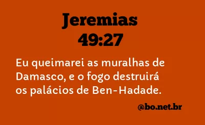 Jeremias 49:27 NTLH