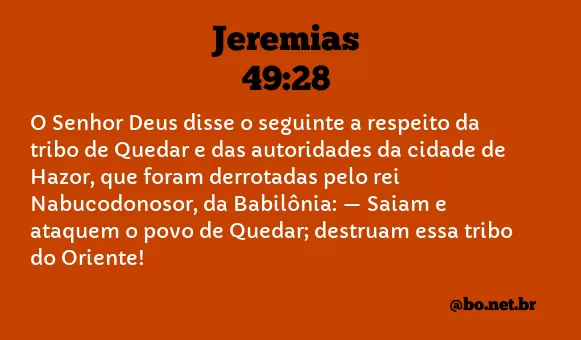 Jeremias 49:28 NTLH