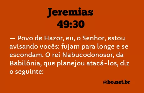 Jeremias 49:30 NTLH