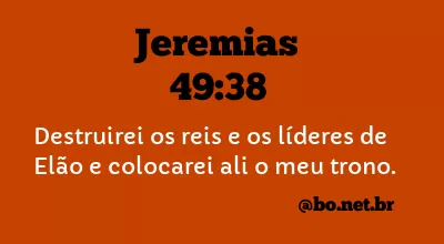 Jeremias 49:38 NTLH