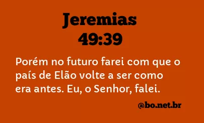 Jeremias 49:39 NTLH