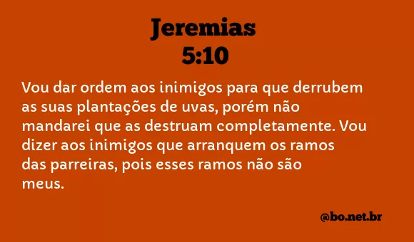 Jeremias 5:10 NTLH