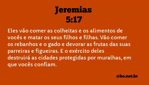 Jeremias 5:17 NTLH