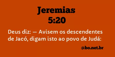 Jeremias 5:20 NTLH