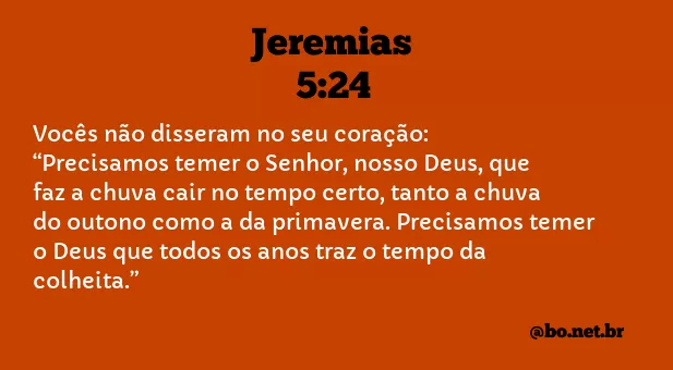 Jeremias 5:24 NTLH