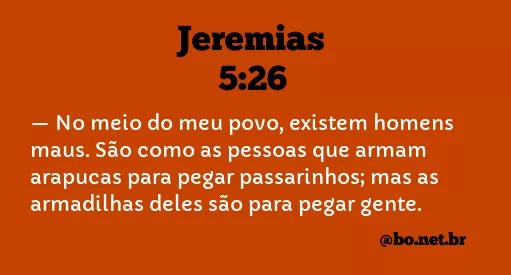 Jeremias 5:26 NTLH