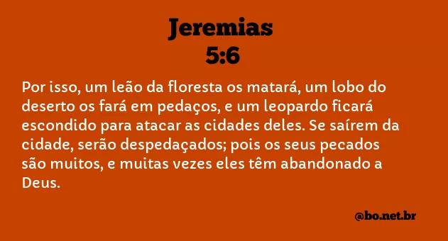 Jeremias 5:6 NTLH