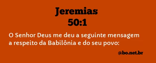Jeremias 50:1 NTLH
