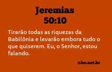 Jeremias 50:10 NTLH
