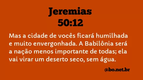 Jeremias 50:12 NTLH