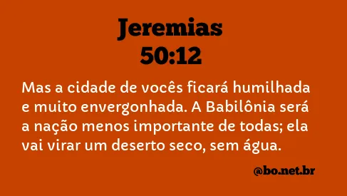 Jeremias 50:12 NTLH