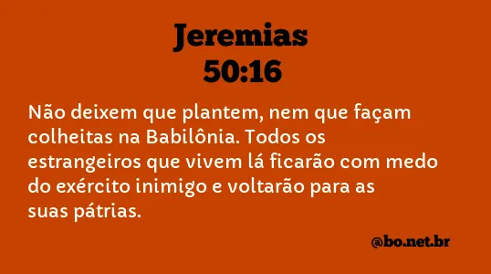 Jeremias 50:16 NTLH