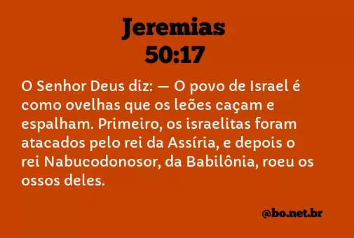 Jeremias 50:17 NTLH