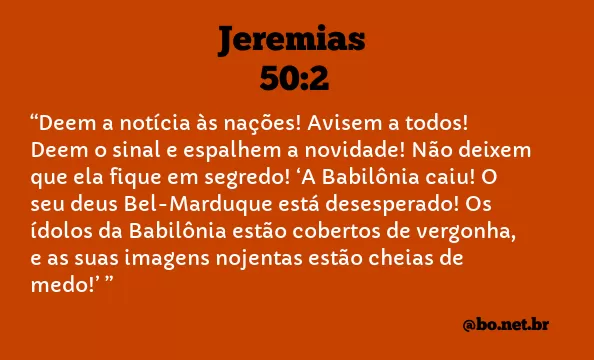 Jeremias 50:2 NTLH