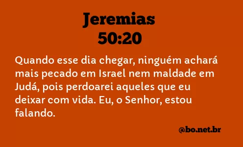 Jeremias 50:20 NTLH