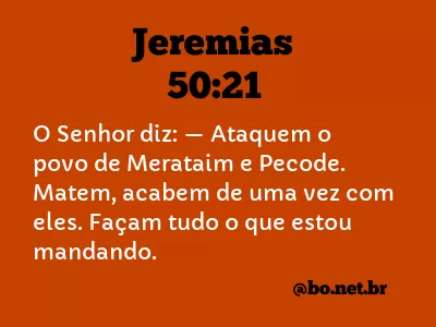 Jeremias 50:21 NTLH