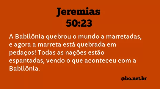 Jeremias 50:23 NTLH