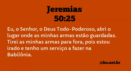 Jeremias 50:25 NTLH