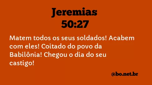 Jeremias 50:27 NTLH