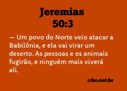 Jeremias 50:3 NTLH