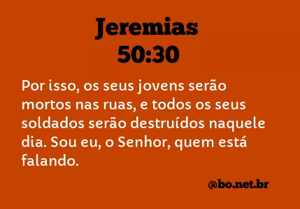 Jeremias 50:30 NTLH