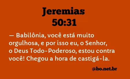 Jeremias 50:31 NTLH