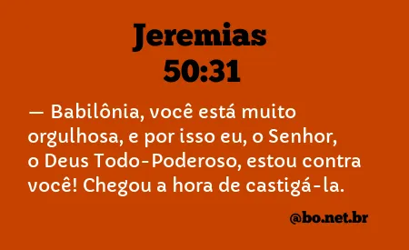 Jeremias 50:31 NTLH