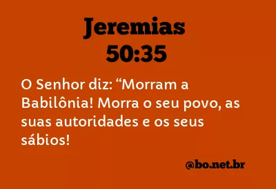 Jeremias 50:35 NTLH