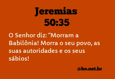 Jeremias 50:35 NTLH