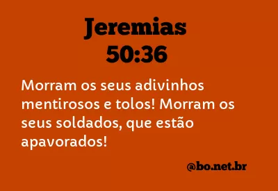 Jeremias 50:36 NTLH