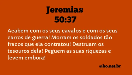 Jeremias 50:37 NTLH