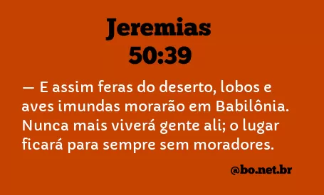 Jeremias 50:39 NTLH